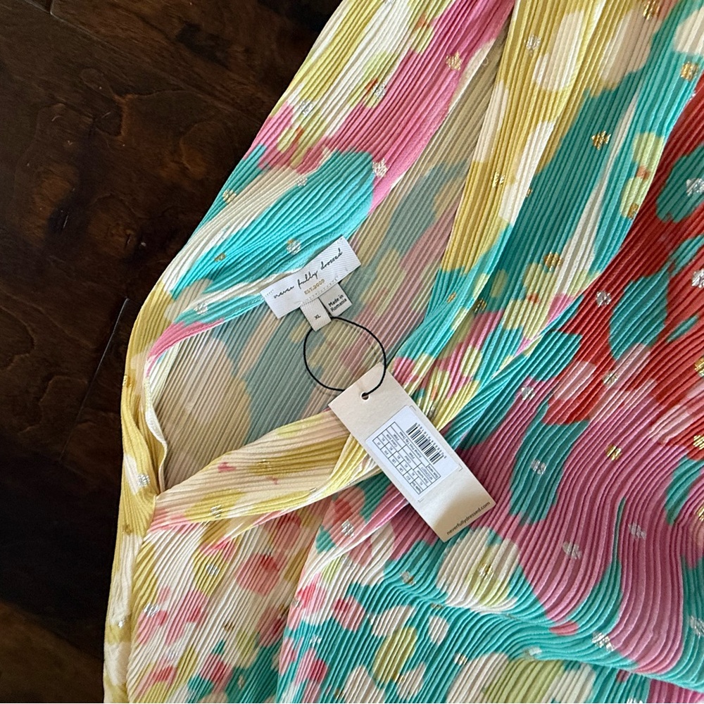 Never Fully Dressed Tilly in Multicolor Animal Print -Pleated Maxi Dress - Picture 5 of 6